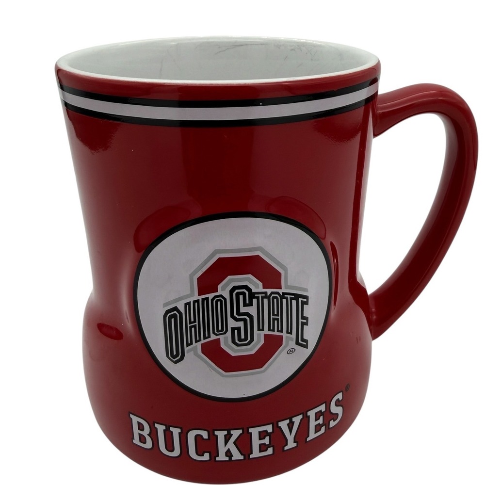 Ohio State Buckeyes Boelter Brands Red Ceramic Coffee Mug NCAA 2012 Sculpted Cup